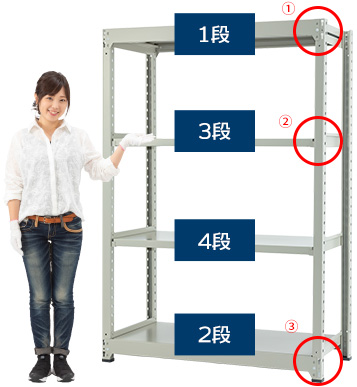 本体見本 標準4段